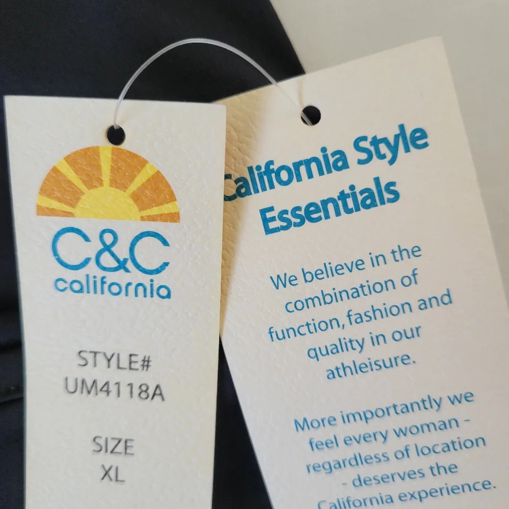 C & C California || (XL) Black Net Sleeveless Swim Tank